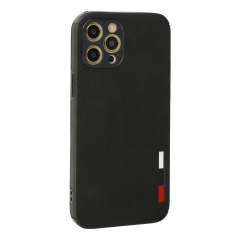 İphone 12 Pro Max Kılıf Loop Deri Silikon - Siyah