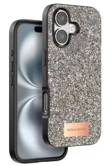 Onegif İphone 16 Plus Bright Simli Kapak - Gold