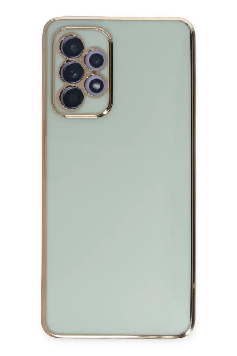 Newface Samsung Galaxy A52 Kılıf Volet Silikon - Açık Yeşil