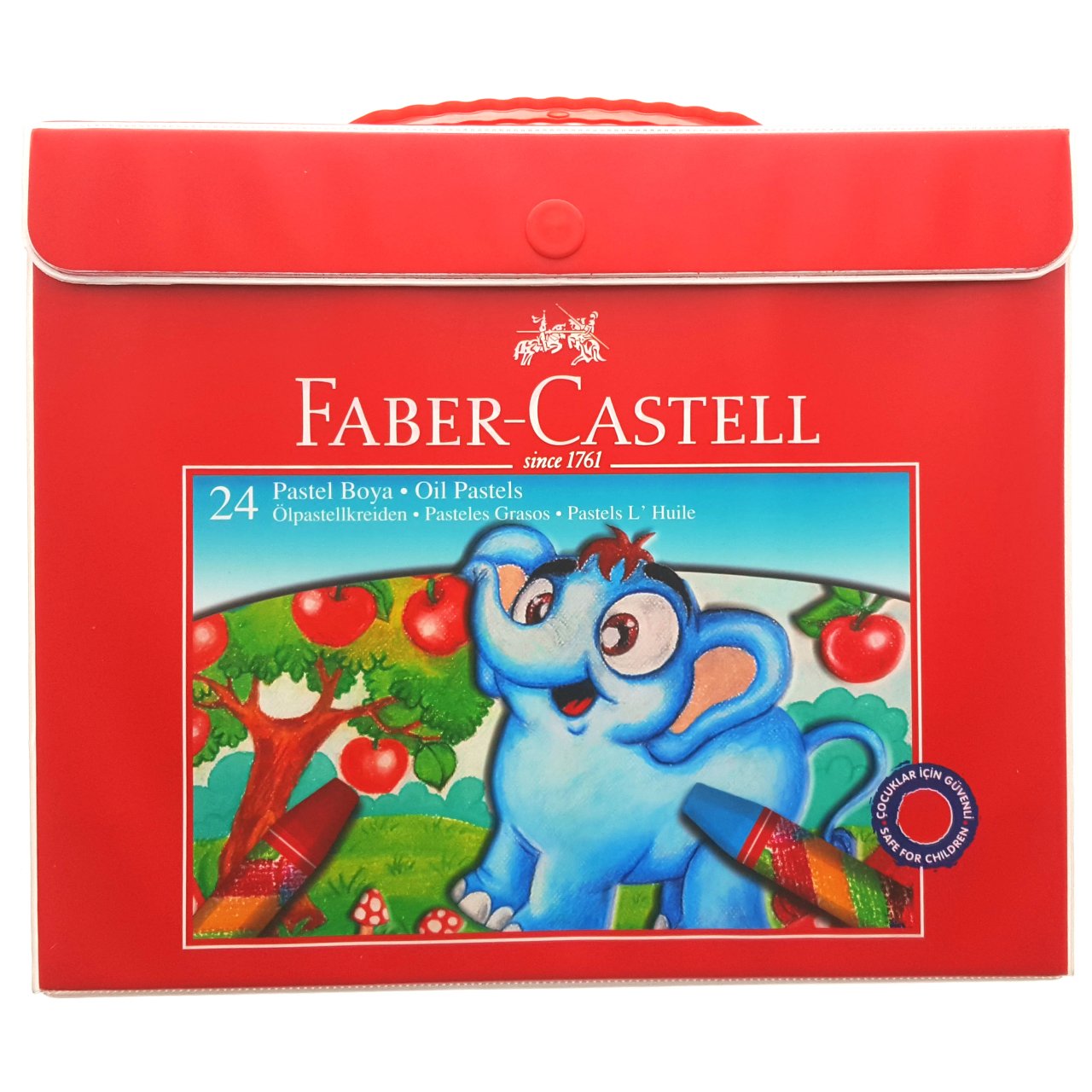 Pastel Boya Plastik Çantalı Tutuculu 24 Renk