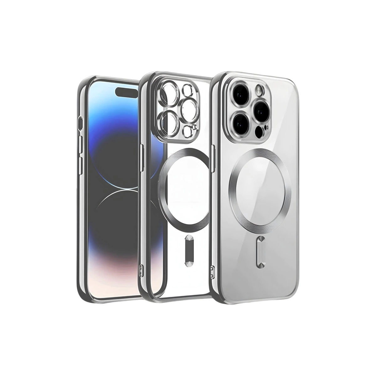 İphone 13 Pro Max Kılıf Kross Magneticsafe Kapak - Titan Gri