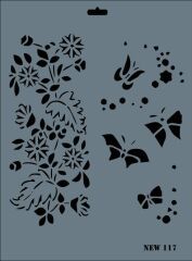 Rich New Seri N-117 Stencil 35x25 cm