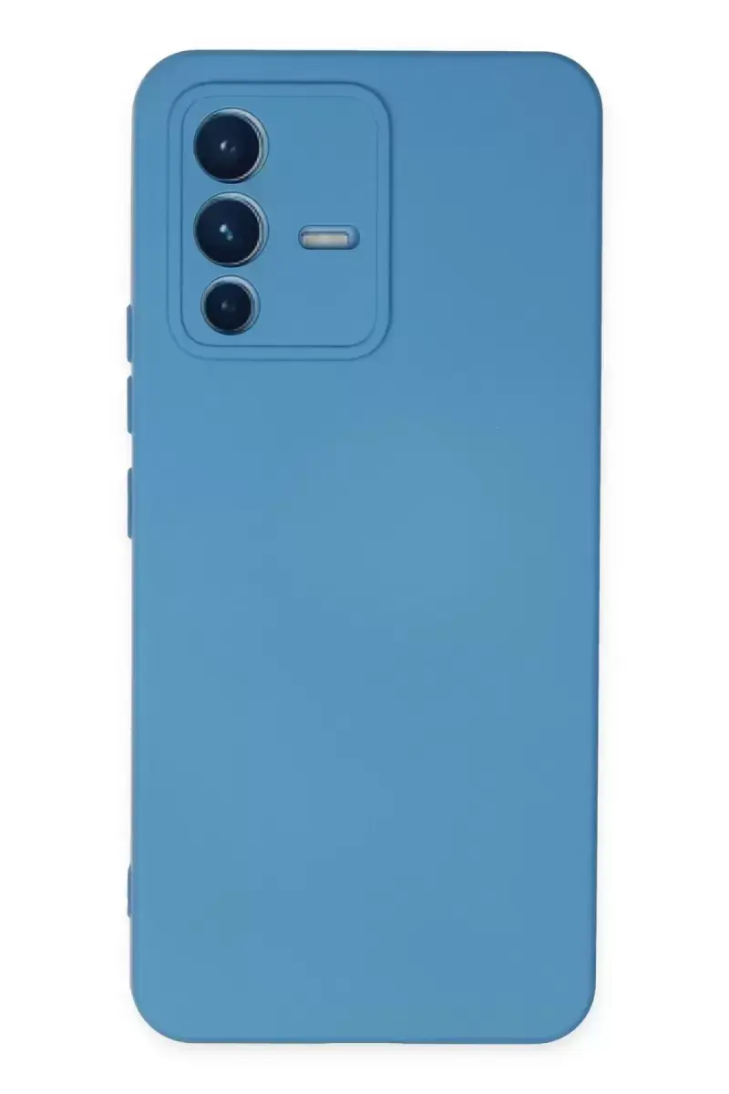 Newface Vivo V23 5g Kılıf Nano İçi Kadife Silikon - Mavi
