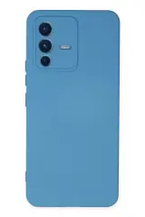 Newface Vivo V23 5g Kılıf Nano İçi Kadife Silikon - Mavi