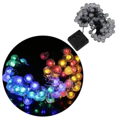 Powermaster Pm-29080 Solar Balon Led Dekoratif Bahçe Lambası 12m 100 Adet Çok Renkli Animasyonlu Dış Mekan Led Işık Zinciri