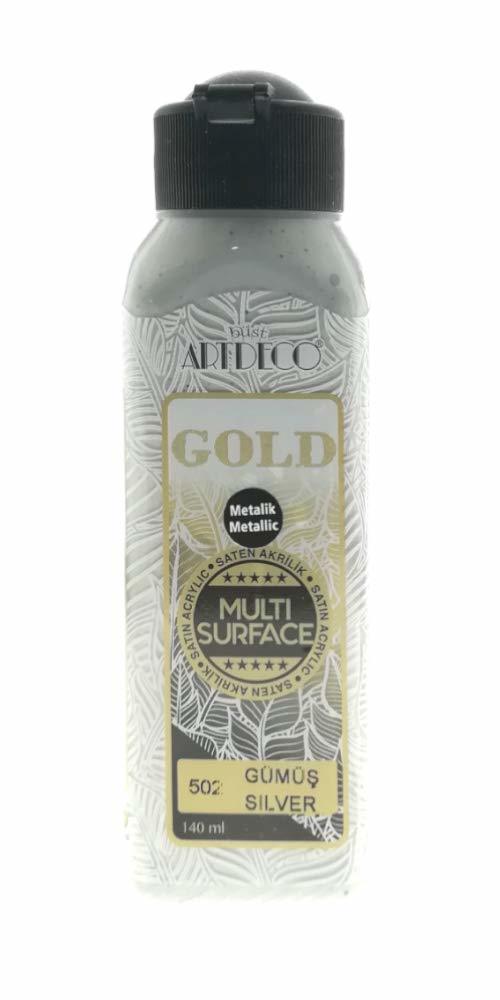 Gold Multi Surface Saten Akrilik Boya - 140ml - 502 Gümüş