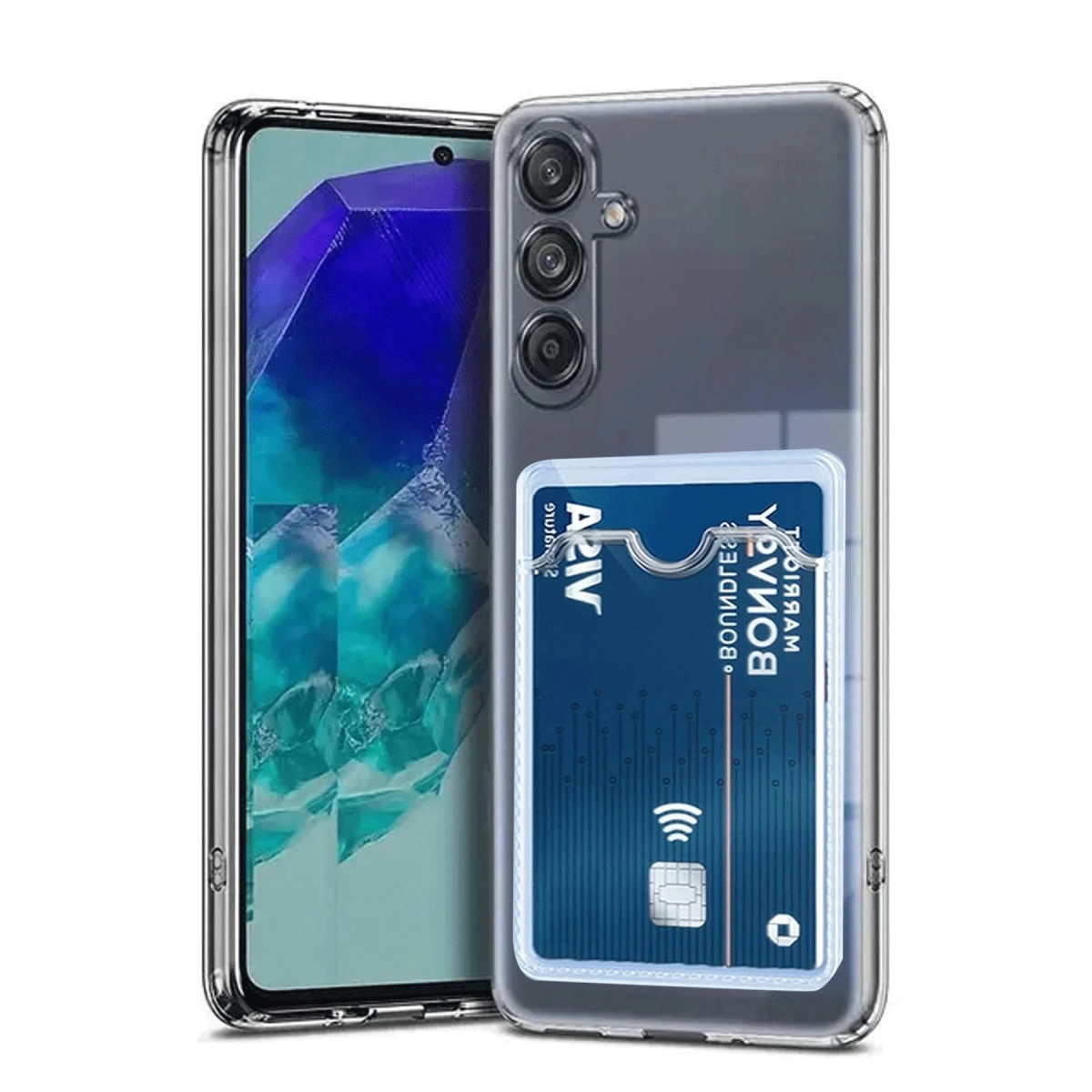 Samsung Galaxy A36 Kılıf Kart Şeffaf Silikon - Şeffaf