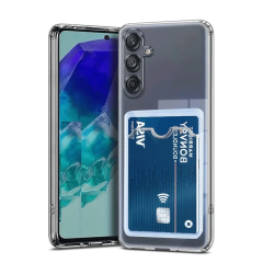 Samsung Galaxy A36 Kılıf Kart Şeffaf Silikon - Şeffaf