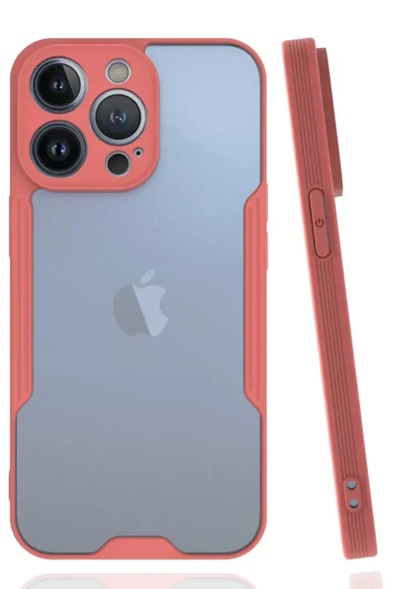 Newface Apple İphone 14 Pro Max Kılıf Platin Silikon - Pembe