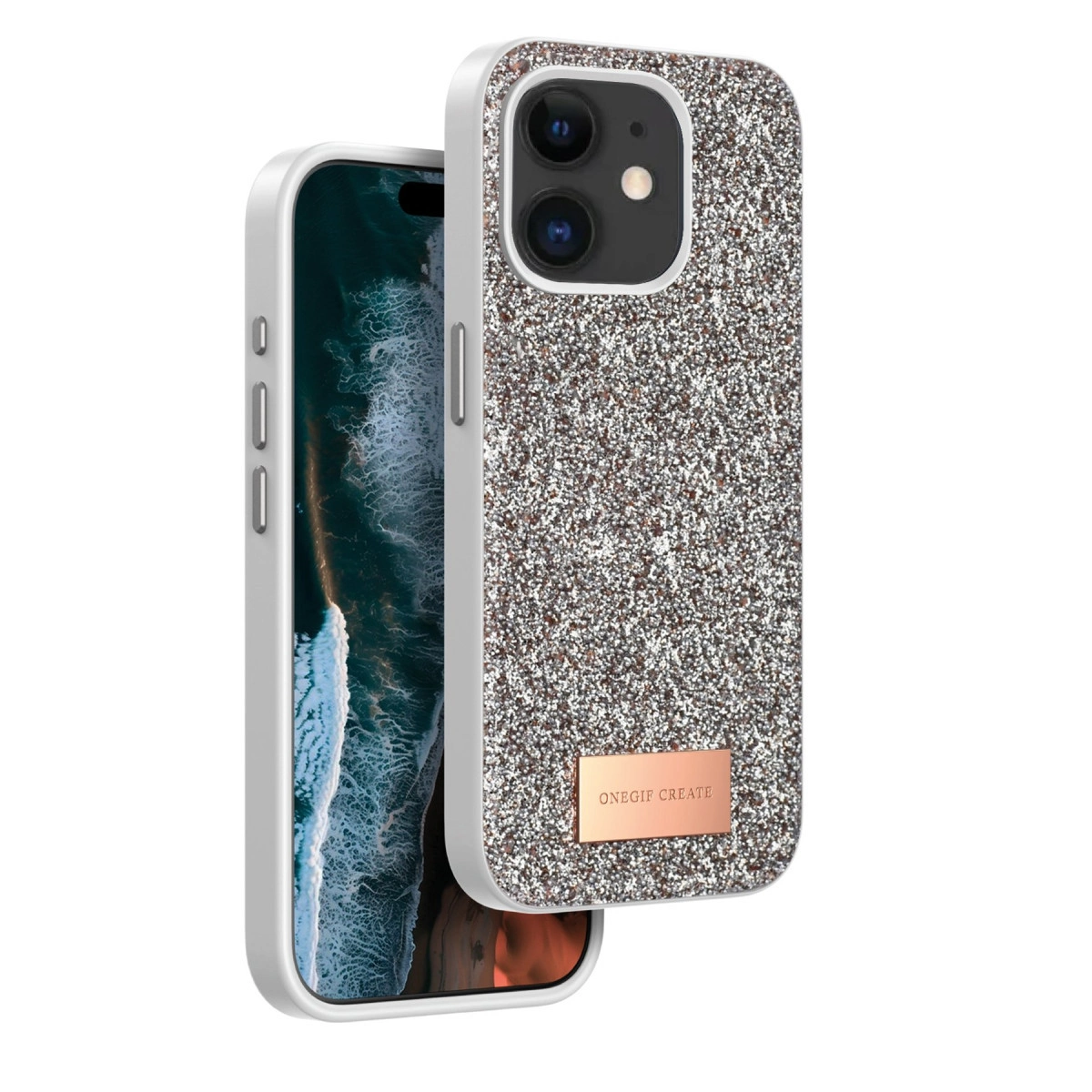 Onegif  İphone 11 Bright Simli Kapak - Gold
