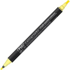 Çift Taraflı Kaligrafi Kalemi Pastel Tonlar 2-3,5mm N:050 Yellow