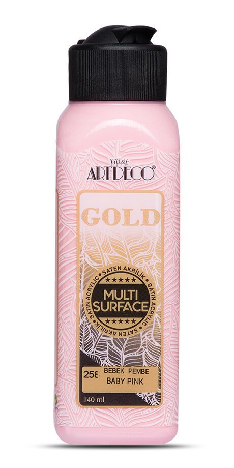 Gold Multi Surface Saten Akrilik Boya - 140ml - 258 Bebek Pembe