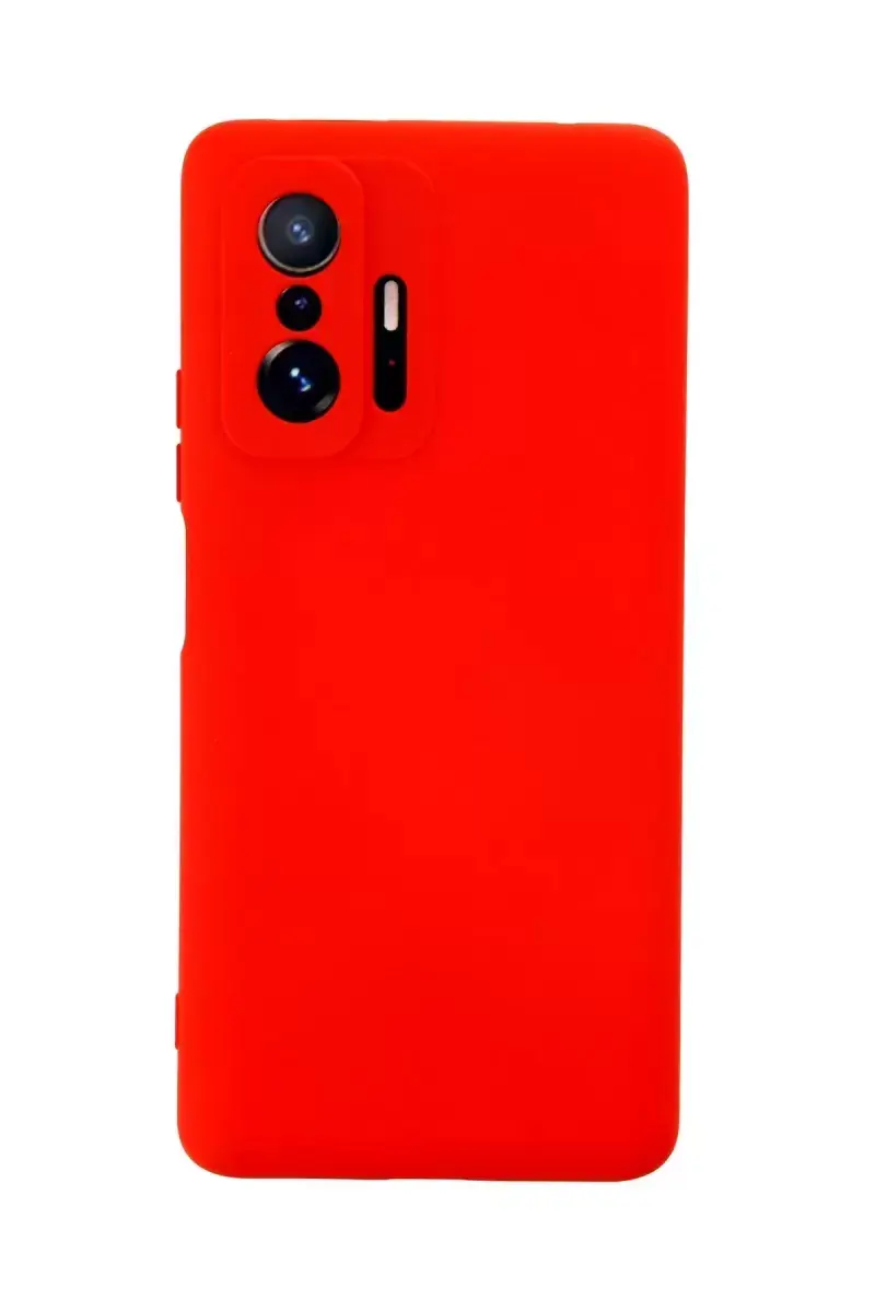 Newface Xiaomi Mi 11t Pro Kılıf Nano İçi Kadife Silikon - Kırmızı