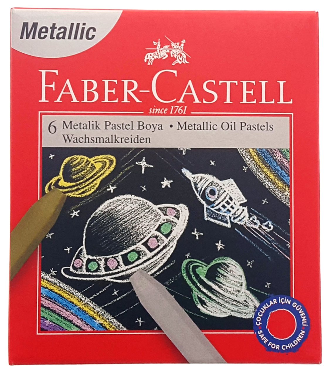 Metalik Pastel Boya 6 Renk
