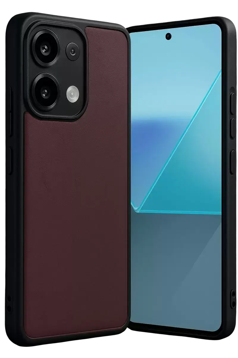 Newface Xiaomi Redmi Note 13 Pro 4g Kılıf Aras Deri Kapak - Bordo