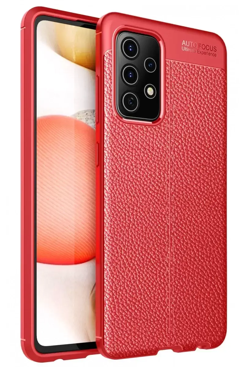 Newface Samsung Galaxy A52 Kılıf Auto Focus Kapak - Kırmızı