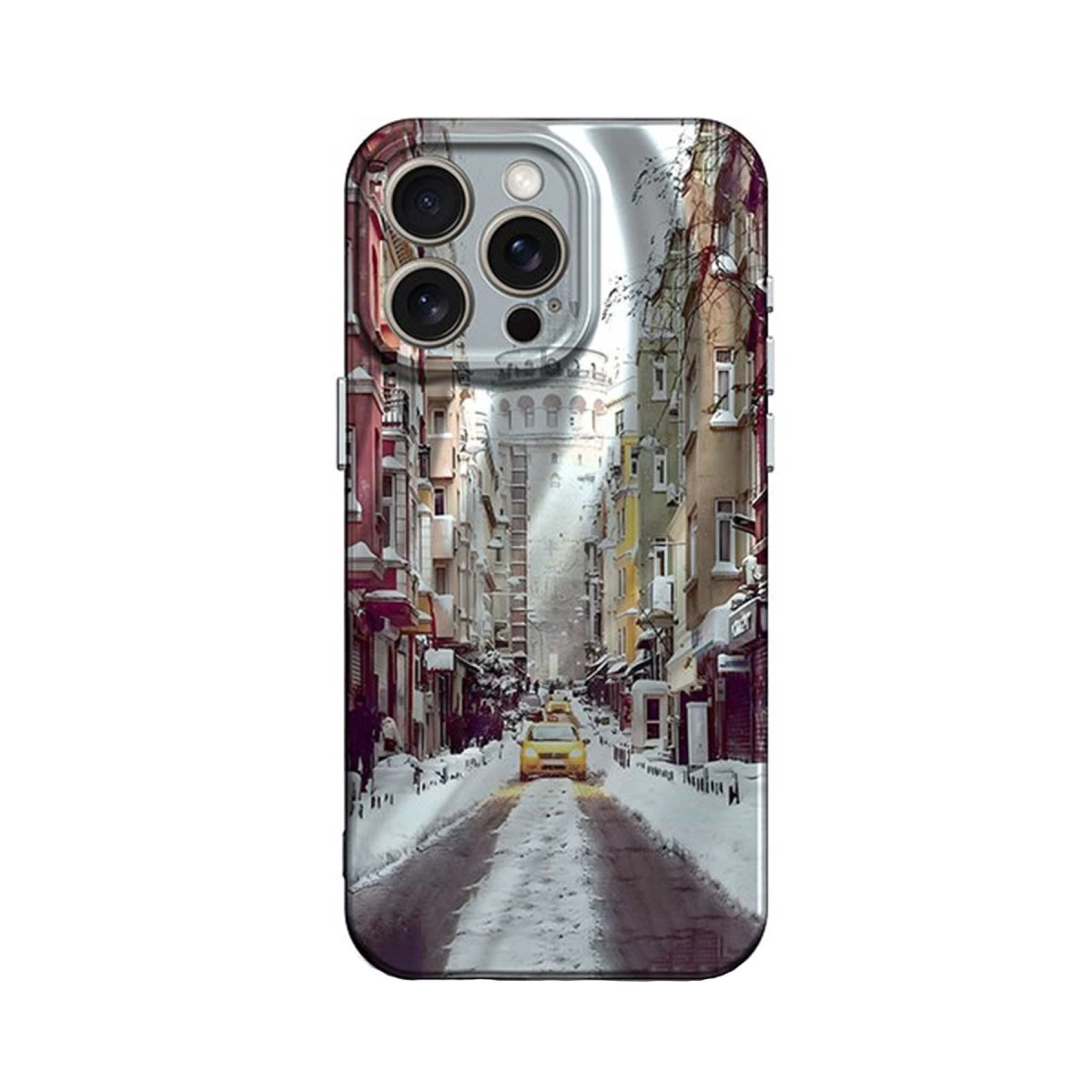 İphone 13 Pro Kılıf Crew Desenli Kapak - Galata Kulesi