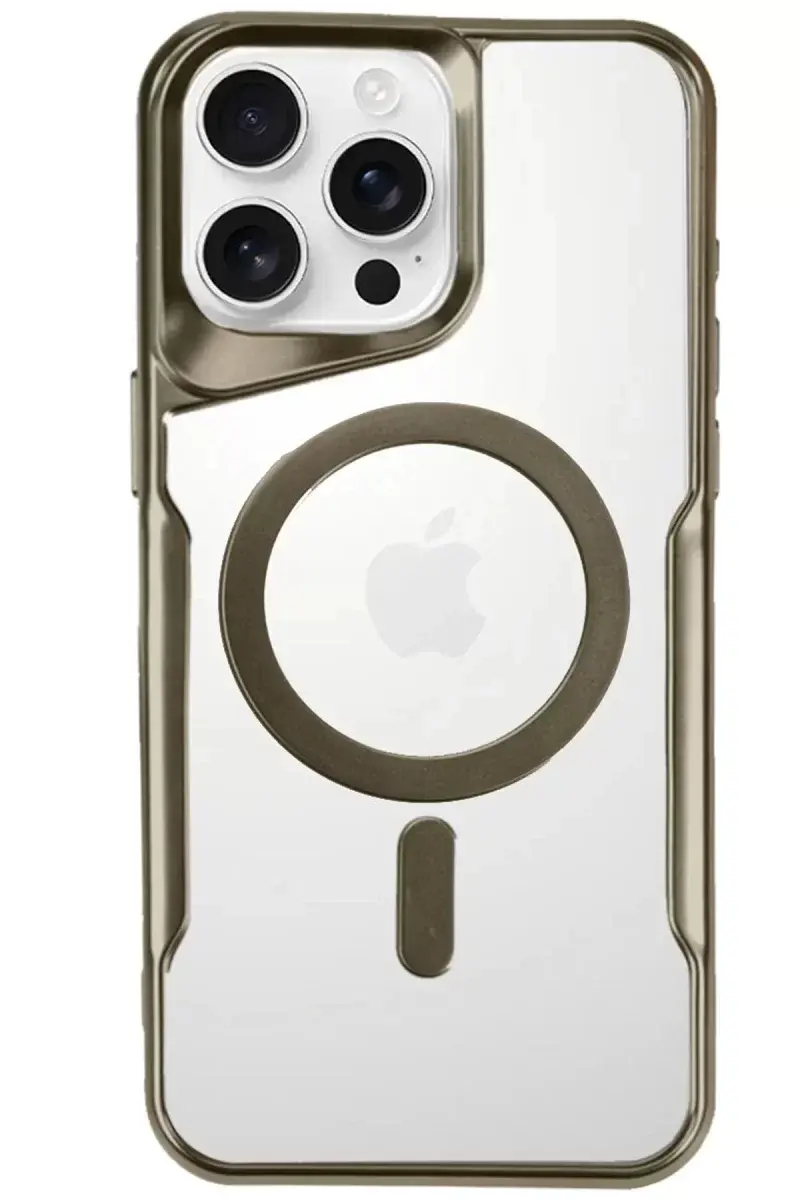 Newface İphone 16 Pro Kılıf Boyi Magsafe Silikon Kapak - Desert