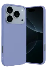 Newface Apple İphone 17 Pro Nano İçi Kadife Silikon - Lila