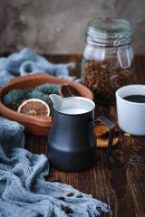 Siyah - Barista Profesyonel Süt Potu (Pitcher) 500 ml Paslanmaz (SS 304)