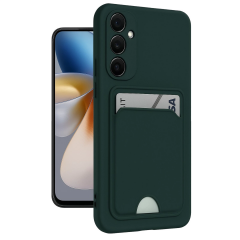 Samsung Galaxy S24 Plus Kelvin Kartvizitli Silikon - Koyu Yeşil