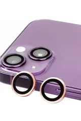 Newface İphone 13 Mini Raze Metal Kamera Lens - Pembe