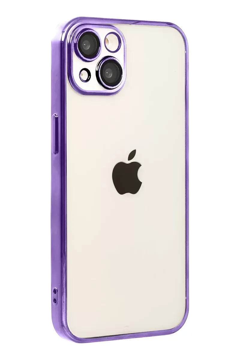 Newface Apple İphone 15 Razer Lensli Silikon - Mor