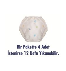 Sevi Bebe Pamuk Pedli Alıştırma Külotu (4 Adet) 1 No: 10-15 Kg