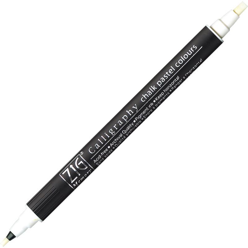 Çift Taraflı Kaligrafi Kalemi Pastel Tonlar 2-3,5mm N:000 Beyaz