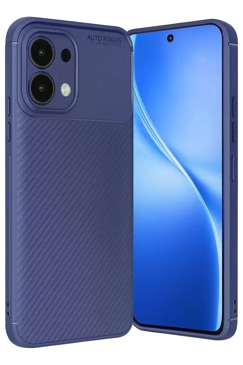 Newface Oppo A6 Pro 4g Auto Focus Karbon Kapak - Lacivert