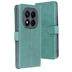 Xiaomi Redmi Note 14 Pro 5g Kılıf Trend S Plus Kapaklı Kılıf - Yeşil
