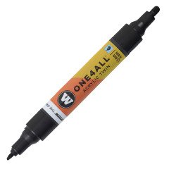 One4All Çift Taraflı Marker Kalem - N:412 Signal Black