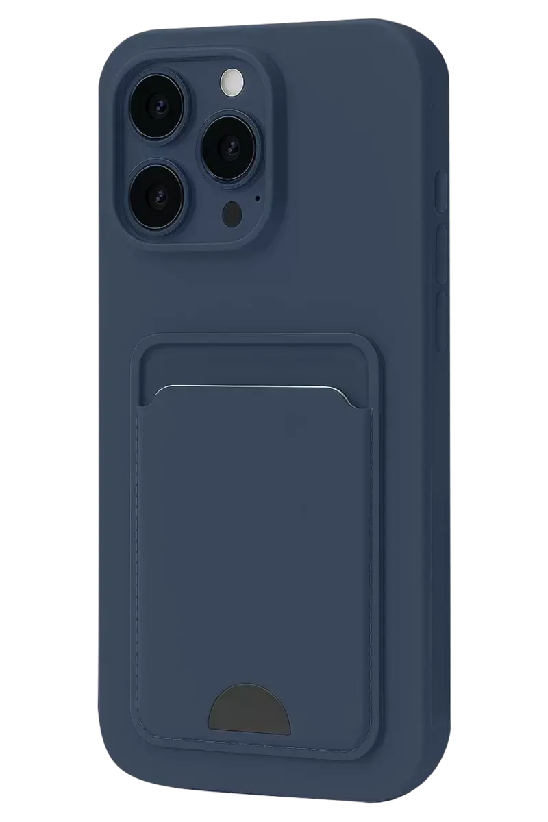 Newface İphone 16 Pro Max Kılıf Kelvin Kartvizitli Silikon - Lacivert