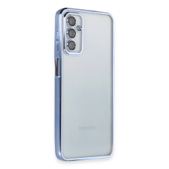 Samsung Galaxy M23 Kılıf Razer Lensli Silikon - Açık Mavi