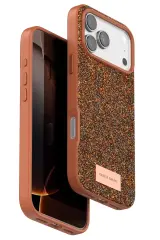 Onegif Apple İphone 17 Pro Max Bright Simli Kapak - Turuncu