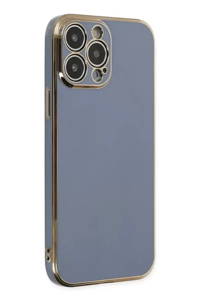 Newface İphone 14 Pro Max Kılıf Volet Silikon - Mavi