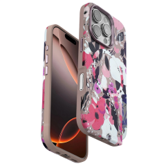 Onegif  İphone 16 Pro Max Flower Series Magsafe Kapak - Pembe