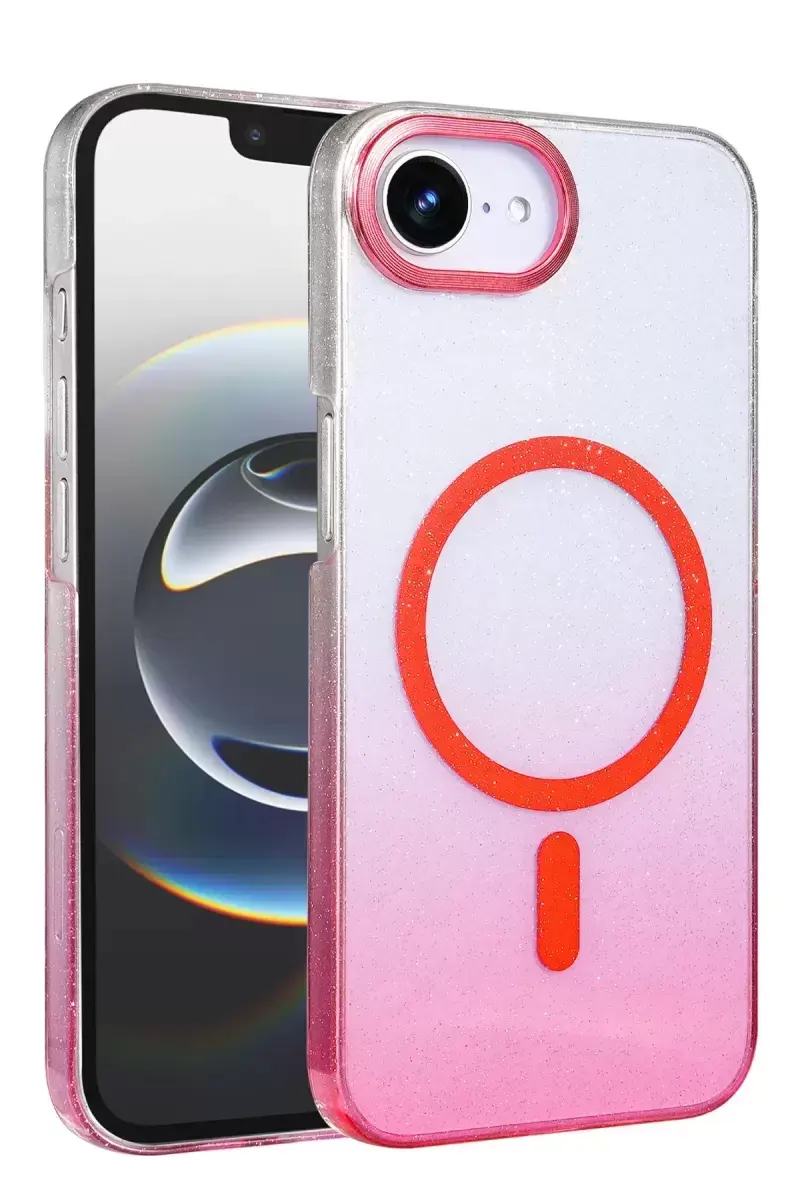 Newface Apple İphone 16e Glossy Magsafe Kapak - Pembe