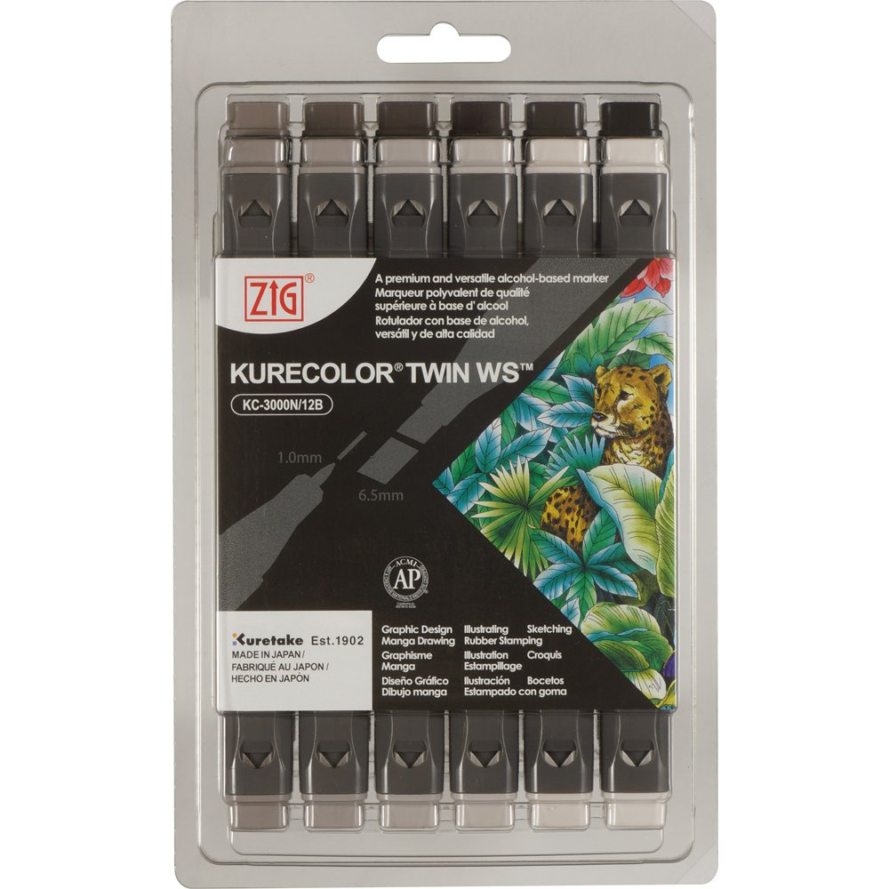 Kurecolor Twin WS Marker Warm Gray Color 12li Set 12B9