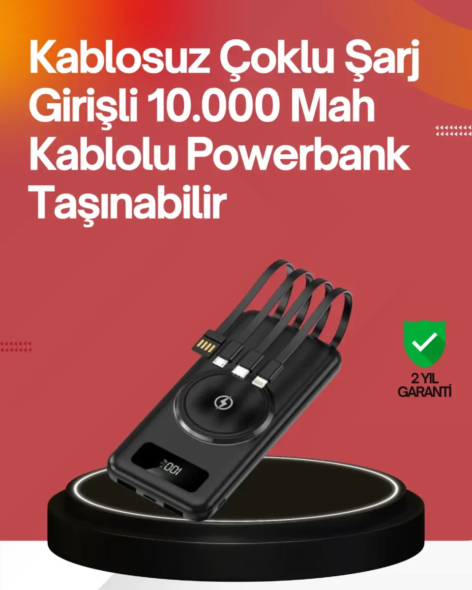 22.5w Hızlı + 15w Kablosuz Şarj – Akıllı Powerbank İle Her An Enerji