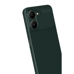 Vivo Y18 Kılıf Auto Focus Karbon Kapak - Koyu Yeşil