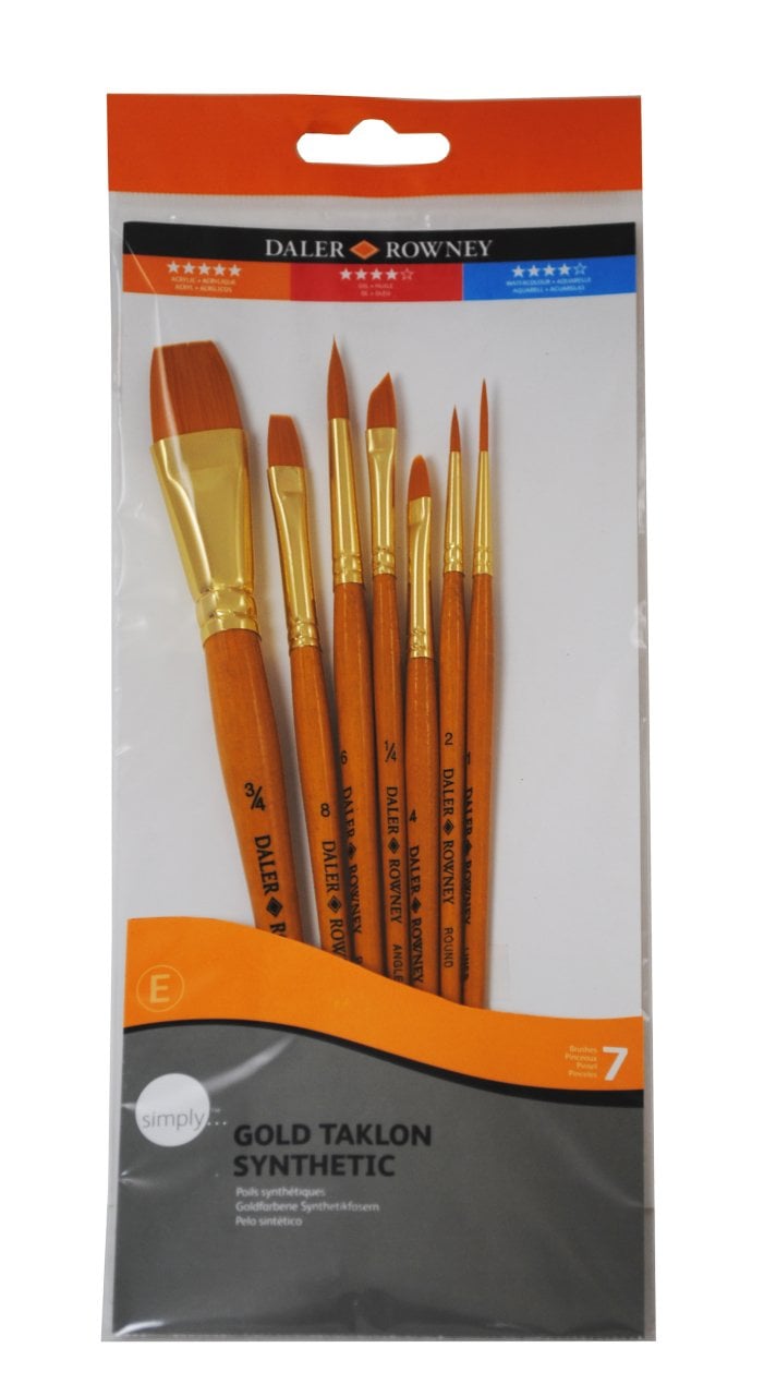 Gold Taklon Synthetic 7'li Fırça Seti