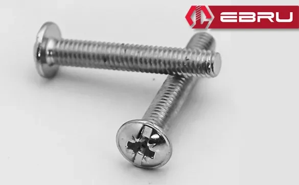 Ebru Yuvarlak Yıldız Başlı Rysb Kulp Vidası, Civata M4x35 - 500 Adet