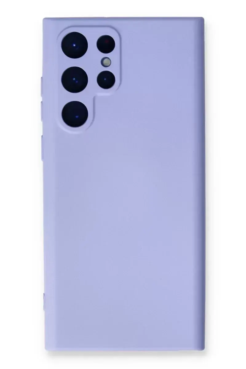 Newface Samsung Galaxy S22 Ultra Kılıf Nano İçi Kadife Silikon - Lila