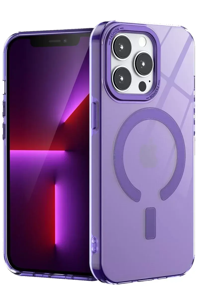 Newface İphone 14 Pro Kılıf Troy Magsafe Kapak - Mor