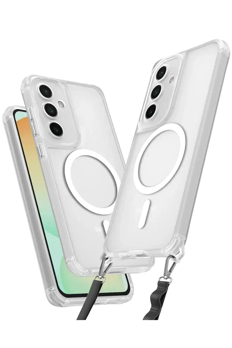 Newface Samsung Galaxy S25 Plus Kılıf Enka Magsafe Silikon Kılıf - Şeffaf