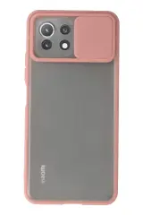 Newface Xiaomi Mi 11 Lite Kılıf Palm Buzlu Kamera Sürgülü Silikon - Pembe