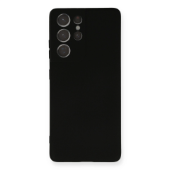 Samsung Galaxy S21 Ultra Kılıf Nano İçi Kadife Silikon - Siyah