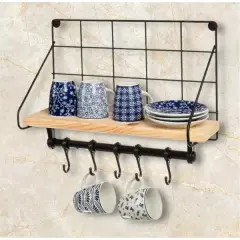 Metal Askılıklı Kahve Köşesi Rafı