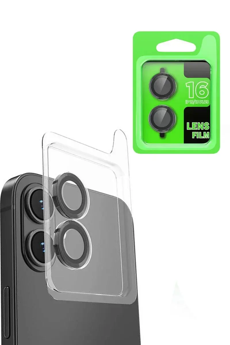 Newface İphone 16 Plus Raze Metal Kamera Lens - Siyah